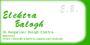 elektra balogh business card